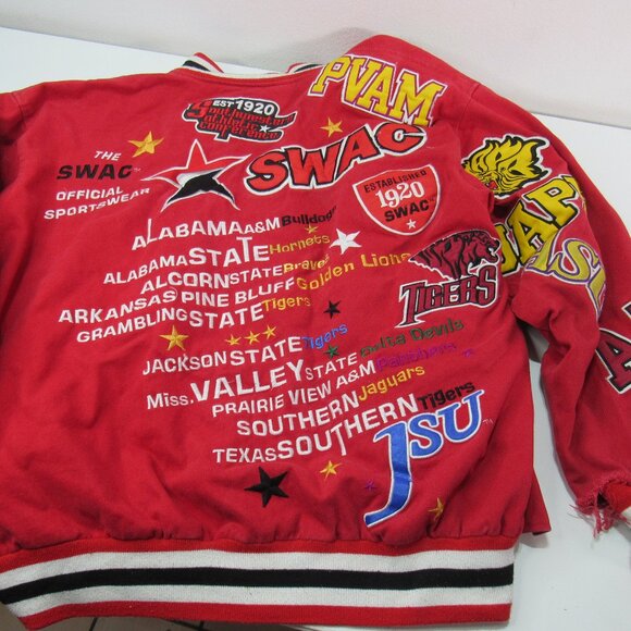 Big Boy Swac Southwestern Athletic Conference Jacket Red Alabama Varsity Men 2XL - Picture 3 of 15